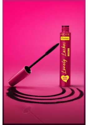 Note Cosmetics Note Flawless Lovely Hacim Verici Maskara, Siyah Renk ve Büyük Boy ile Uzatma Etkisi Sağlar