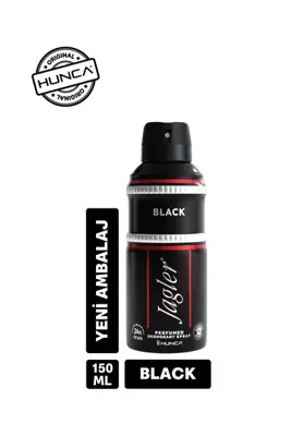 Jagler Black Antiperspirant Ter Önleyici Leke Yapmayan Erkek Sprey Deodorant 150 ml