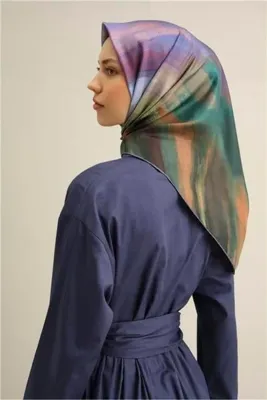Armine Sura Ipek Eşarp 9308-06 Yeşil Karışık Desen