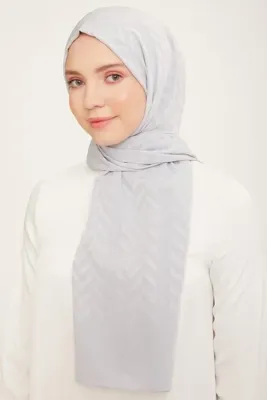 ARMİNE Trend J.Capri Gümüş Rengi Desenli Şal 1 - 355