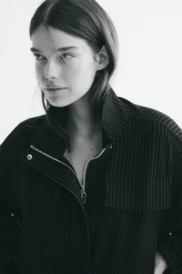 H&M Boru Yakalı Jarse Ceket