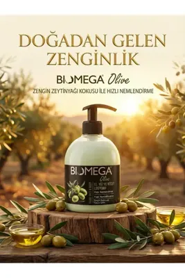 BIOMEGA OLIVE KOKULU (ZEYTİN YAĞI) EL VÜCUT LOSYONU 500 ml.