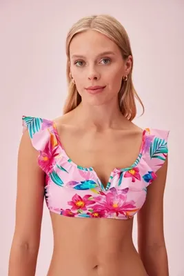 SUWEN Volanlı Bralet Bikini Üst