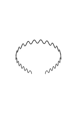 Charmist Hailey 90’s Headband – Retro Siyah Taç - Wave