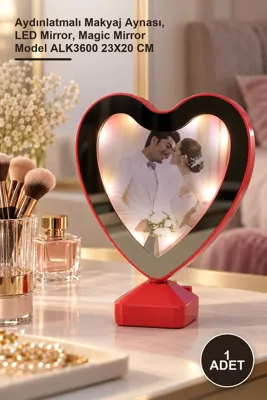 Mirror 3 Adet Ledli Sihirli Ayna Çerçeve Aydınlatmalı Makyaj Aynası, Led Mirror, Magic Mirror Model Alk3600 23x20 Cm Genel