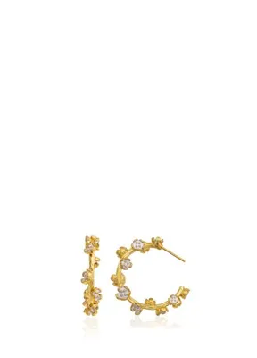 Milou Jewelry Flora 22 Ayar Altın Kaplama Kadın Küpe