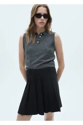 MANGO Woman Siyah Kadın Etek 77064786