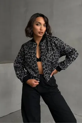 VERYMODA Kaşe Mont - Gri Leopar | | F1827 - Gri Leopar