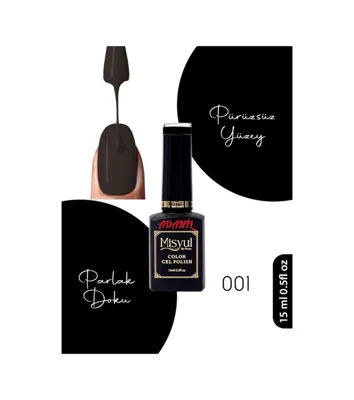 adanil 15 ML Misyul Profesyonel Kalıcı Oje Siyah No:001