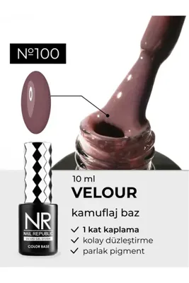 Nail Republic Kalıcı Oje Velour Renkli Base Coat 100 (10 ML)