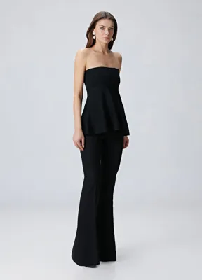 Beymen Collection Siyah Flare Abiye Pantolon