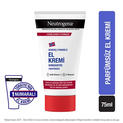 Neutrogena El Kremi Parfümsüz 75 ml