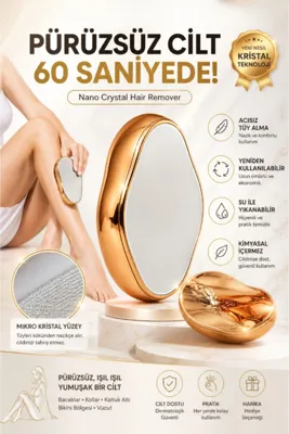 TUMU LIFE Epilasyon Aleti Tüy Silgisi Tüy Alıcı Fiziksel Kristal Epilatör 1 Adet