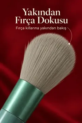 Melonika Göz Farı Allık Fondöten İçin Uygun 13'lü Makyaj Fırçası Seti Kompakt Tasarım aby