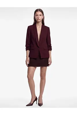 Koton Krep Kumaş Şal Yaka 3/4 Kollu Blazer Ceket