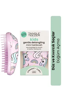 Tangle Teezer Small Original Childrens Unicorn Multi Çocuk Düğüm Açıcı Saç Fırçası-Tarak(Düz ve Kıvırcık Saçlar)