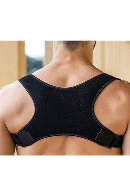 Ankaflex Unisex Siyah Ortopedik Dik Duruş Korsesi