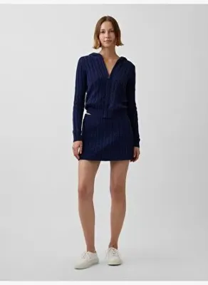 GAP 100% Pamuk Cable-Knit Mini Şort