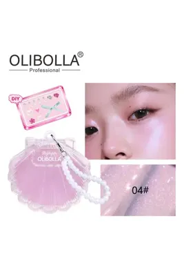 SugarCloud Deniz Kabuğu Şeklinde Highlighter Balm İnci Askılı DIY Aydınlatıcı 4 Renk Varyantlı Islak Parlak Bitiş
