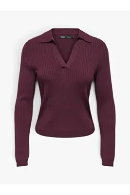 ONLY ONLKAYA LS POLO KNT NOOS Kadın Mor - 15344841
