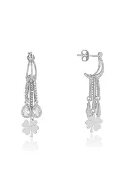 Söğütlü Silver Yonca Sarkıntılı Küpe Sgtl3868
