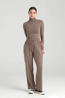 SHEISMONO Ultra Soft Bağcıklı Pantolon Vizon