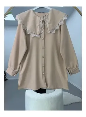 Volt Clothing Yakası Dantel Detaylı Tunik Bej