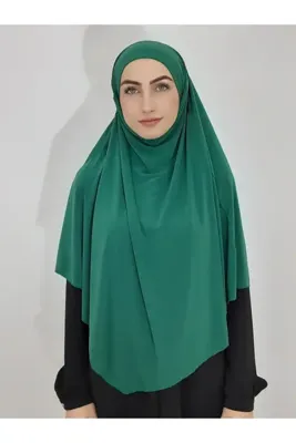 Genel Markalar Sufle Hazır Baglamalı Peceli Büyük Esarp Hıjap Hac Ve Umre Icın Uygun Yeşil
