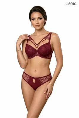 Le Jardin Kadın Brodeli Push Up Dolgulu Taşlı B Cup Sütyen Takımı – LJ5010
