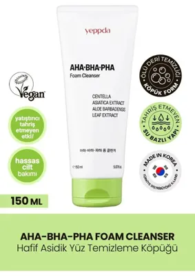 StepCo Hafif Asidik Akneli Ciltler Için Yüz Temizleme Köpüğü Aha Bha Pha Foam Cleanser 150 ml