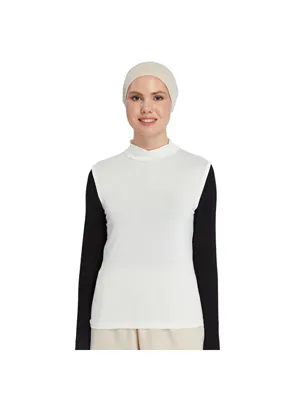 Altobeh Organik Kolsuz Balıkçı Yaka Elastanlı Kadın Sıfır Kol Body
