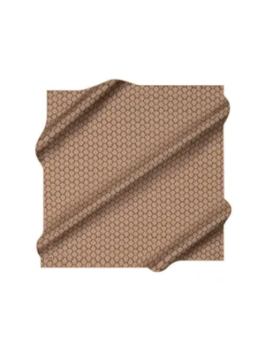 Aker Açık Kahverengi 90X90 İpek Krep Saten Eşarp