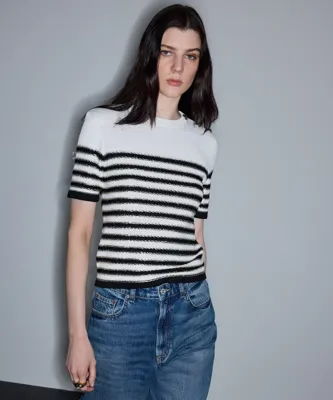 İpekyol Çizgili colorblock triko