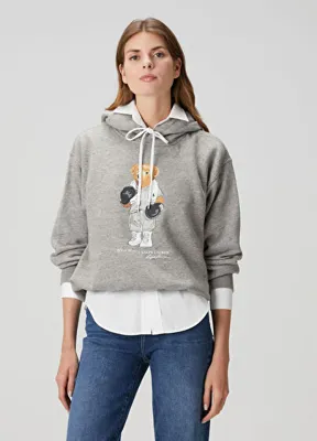Polo Ralph Lauren Gri Baskılı Sweatshirt