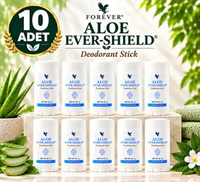 Forever Aloe Ever-Shield Stick Deodorant (Alüminyum Tuzu İçermez) 10 x 92,1 g
