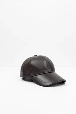 Goldmine Unisex Orijinal Deri Cap Şapka Kahverengi