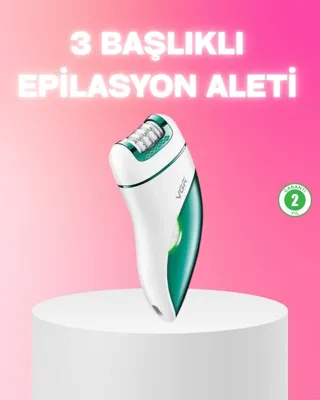 ZERO LAND 3 - 793 - İn 1 Epilatör Metal Başlıklı Ipx5 Su Geçirmez 90 Dakika Şarjlı - Glblseme - Epilasyon Cihazı