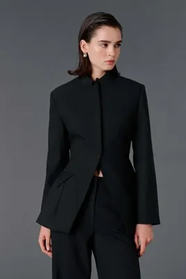 Vatkalı Premium belden oturtmalı blazer ceket