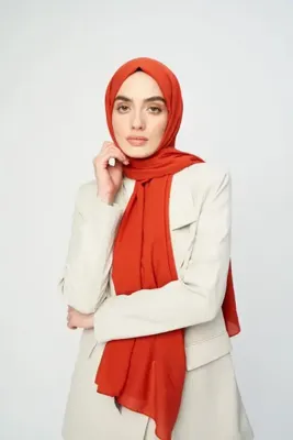 Modakaşmir Pamuk Kraş Şal Turuncu