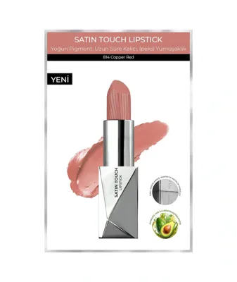 Alix Avien Uzun Süre Kalıcı Nemlendirici Pürüzsüz Etkili Yarı Mat Ruj Satin Touch Lipstick 809 Roasted Pink