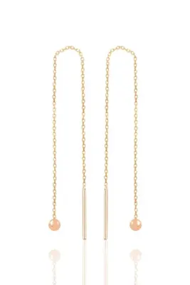 Söğütlü Silver Gümüş Rose Toplu Gümüş Zincir Küpe Sgtl10685rose