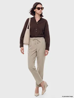 LCW Modest Beli Lastikli Havuç Kesim Kadın Pantolon