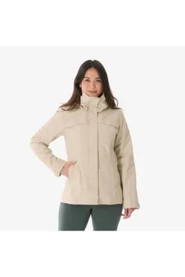 Decathlon Kadın 3'ü 1 Arada Outdoor Kar Montu/Kışlık Mont - Bej - NH100 0 °C