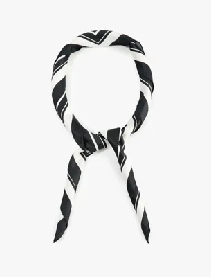 Koton Puantiye Desenli Kare Saten Fular Bandana