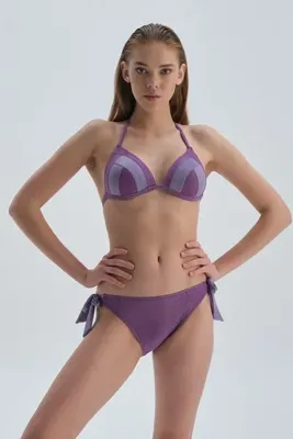 Dagi Mor Üçgen Kaplı Bikini Üst