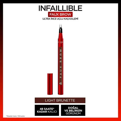 L'Oréal Paris Infaillible Faux Brow Ultra İnce Uçlu Kaş Kalemi Light Brunette
