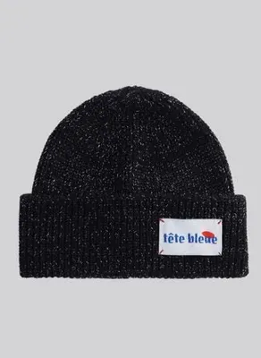 Tete Bleue Siyah Kadın Bere LEO  METALLIC FISHER BEANIE