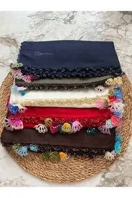 Handmade El yapımı kurdalye işi yazma eşarp