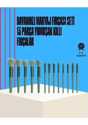 Uravas Store Uraselect Taşınabilir Ergonomik Yapılı 13 Adet Fiber Kıllı Yüz ve Göz Makyaj Fırçası Seti