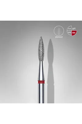 Ely EXPERT Elmas frez, top şekilli, kırmızı, 4 mm çap